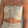 Ruched Tube Top Sand