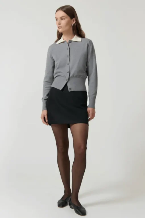 Sarah Cardigan Heather Grey