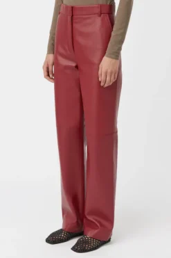 Selita Leather Pant Garnet