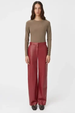 Selita Leather Pant Garnet