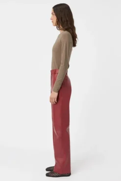 Selita Leather Pant Garnet
