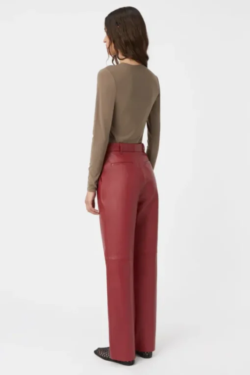 Selita Leather Pant Garnet