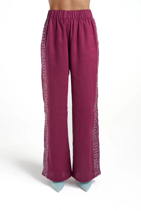 Sig Linen Pant Plum