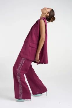 Sleeveless Blazer Plum