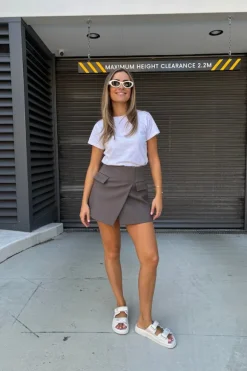 Sneaky Mini Skirt Charcoal