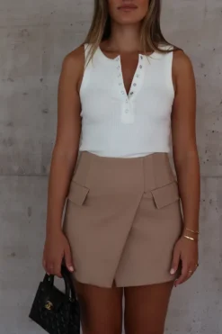 Sneaky Mini Skirt Latte