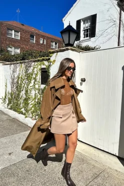 Sneaky Mini Skirt Latte