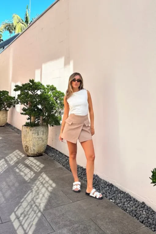 Sneaky Mini Skirt Latte