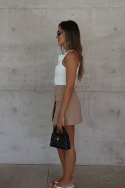Sneaky Mini Skirt Latte
