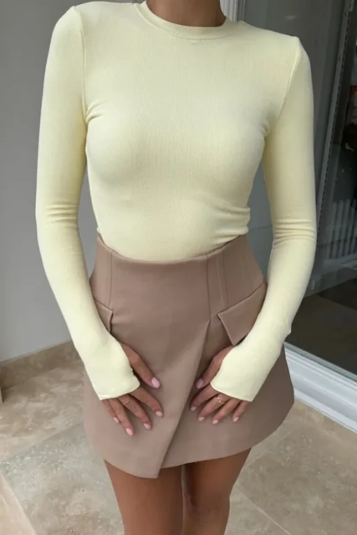 Sneaky Mini Skirt Latte