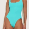 Square Neck Swim Aqua