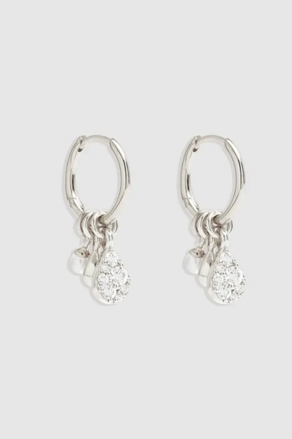 Sterling Silver Gold Ocean Mist Hoops