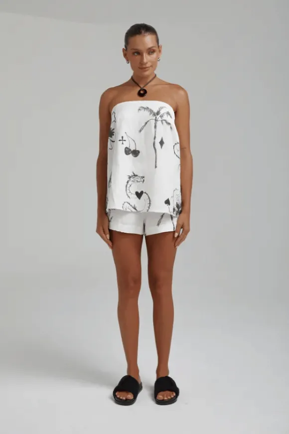 Strapless Shirt Top Black Dragon Of Hearts