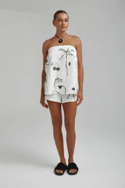 Strapless Shirt Top Black Dragon Of Hearts