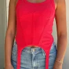 Teddy Corset Tank Red