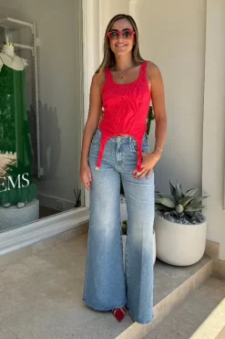 Teddy Corset Tank Red