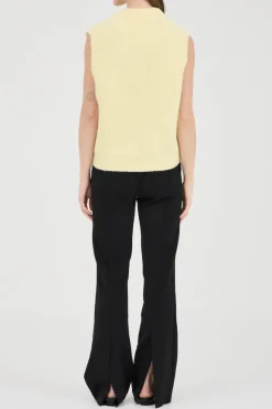 The Fluffy Knit Vest Lemon