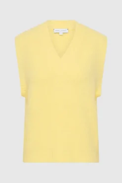 The Fluffy Knit Vest Lemon