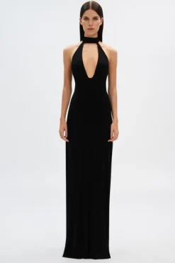 The Maybel Jersey Gown Black