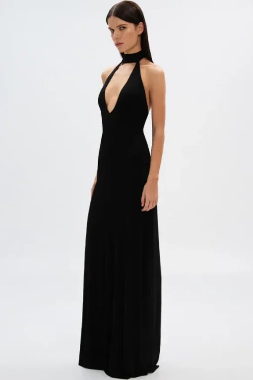 The Maybel Jersey Gown Black