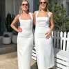 The Ultimate Muse Halter Neck Midi Dress White