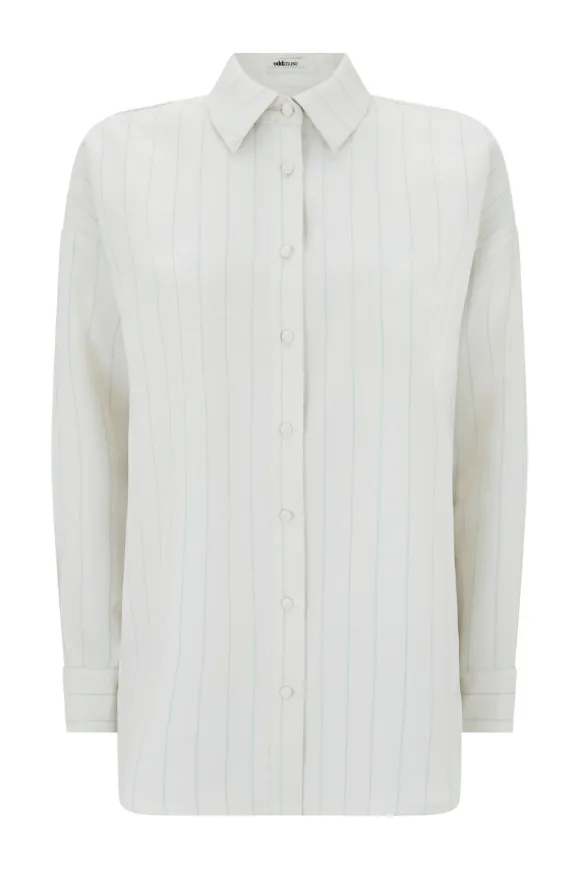 The Ultimate Muse Pin Stripe Shirt Oat