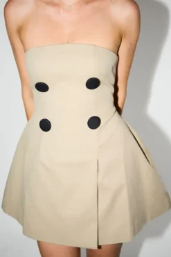 The Ultimate Muse Trench Mini Dress Beige