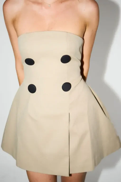 The Ultimate Muse Trench Mini Dress Beige