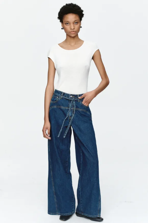 Tie Curve Seam Jean Heritage Blue