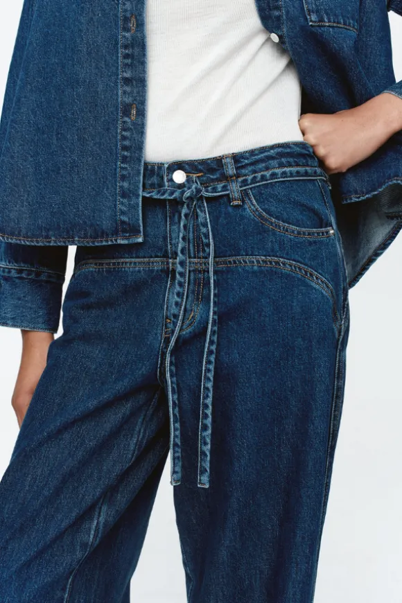 Tie Curve Seam Jean Heritage Blue