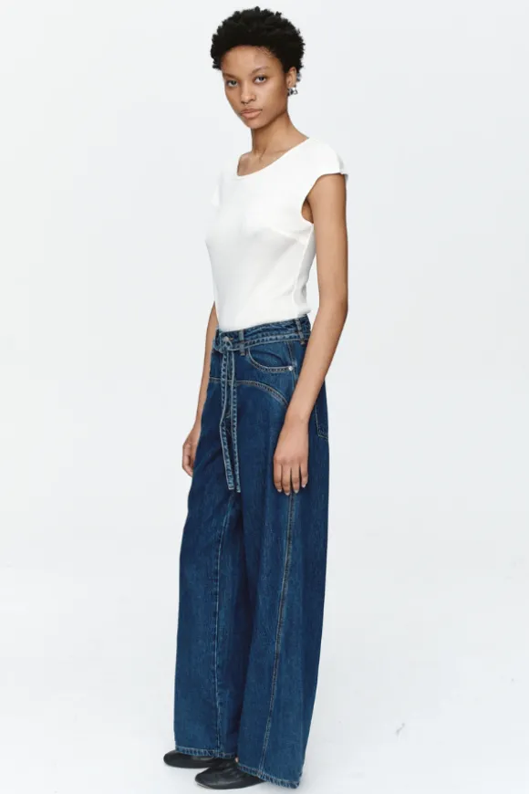 Tie Curve Seam Jean Heritage Blue