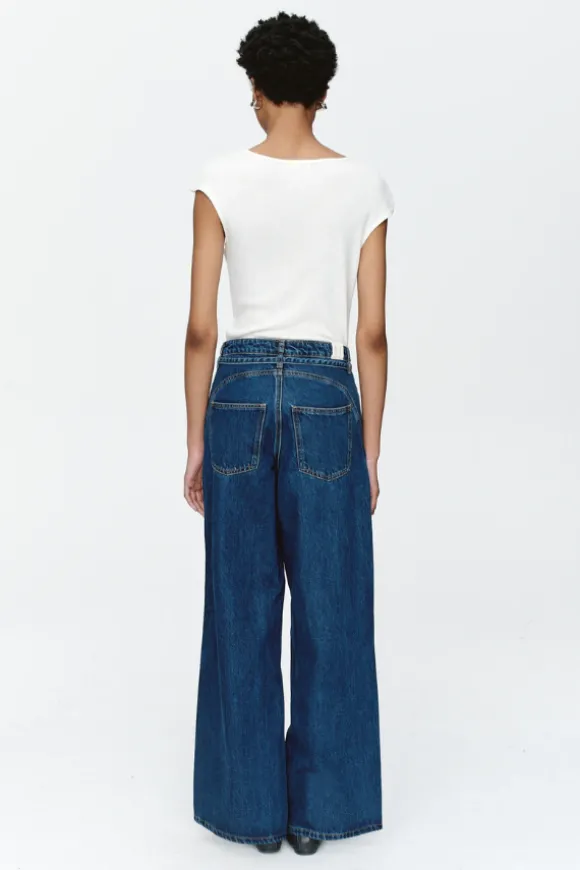 Tie Curve Seam Jean Heritage Blue