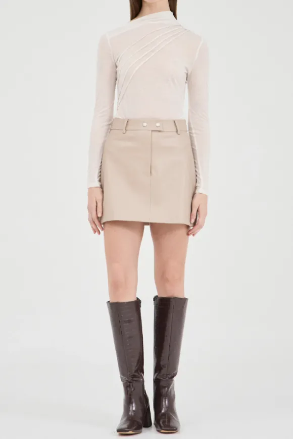 Tilla Jersey Stitch Top Off White