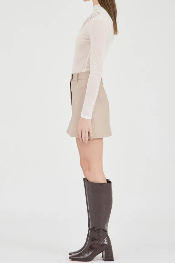 Tilla Jersey Stitch Top Off White