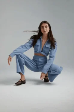 Twist Top Washed Blue