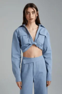 Twist Top Washed Blue