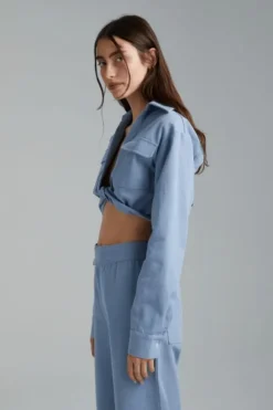 Twist Top Washed Blue