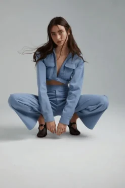 Twist Top Washed Blue