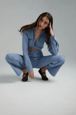 Twist Top Washed Blue