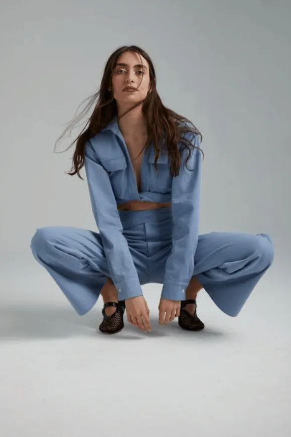 Twist Top Washed Blue