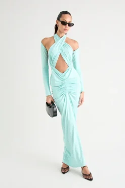 Victoria Maxi Dress Aqua