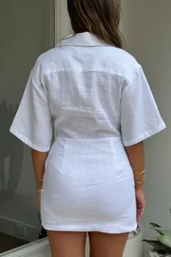 Vida Shirt Dress White