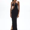 Villa Butterfly Maxi Dress Black