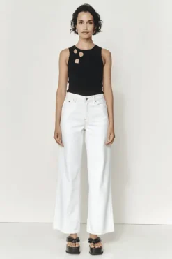 Wide Leg Jean Ivory
