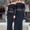 Yasmin Off Shoulder Maxi Dress Black