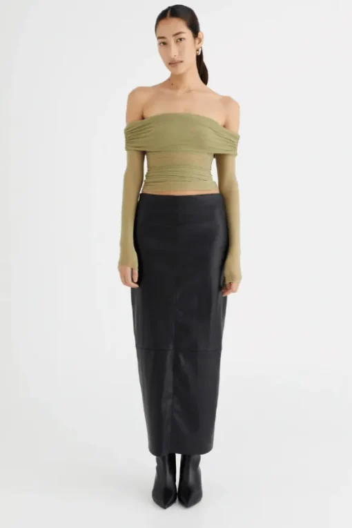 Yasmin Off Shoulder Top Pistachio