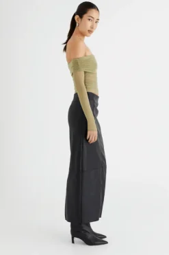 Yasmin Off Shoulder Top Pistachio