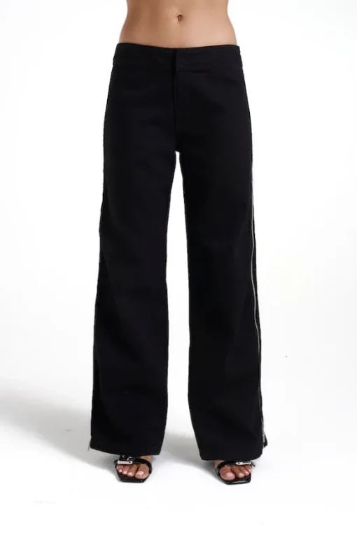 Zip Jeans Black Denim