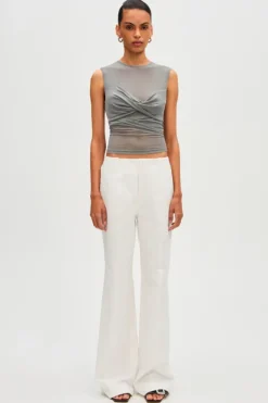 Zoey Mesh Top Grey