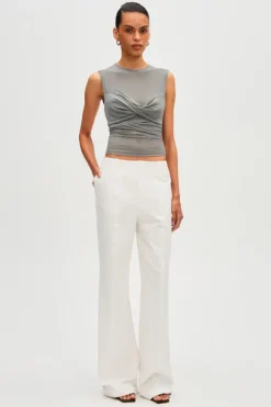 Zoey Mesh Top Grey
